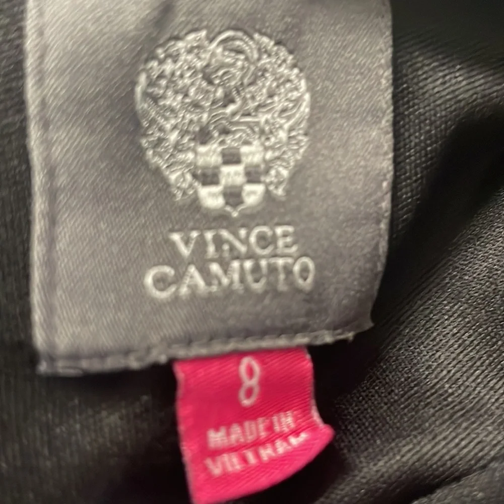 Vince Camuto Floral Dress Stretch Short Sleeve White Black - Picture 7 of 7